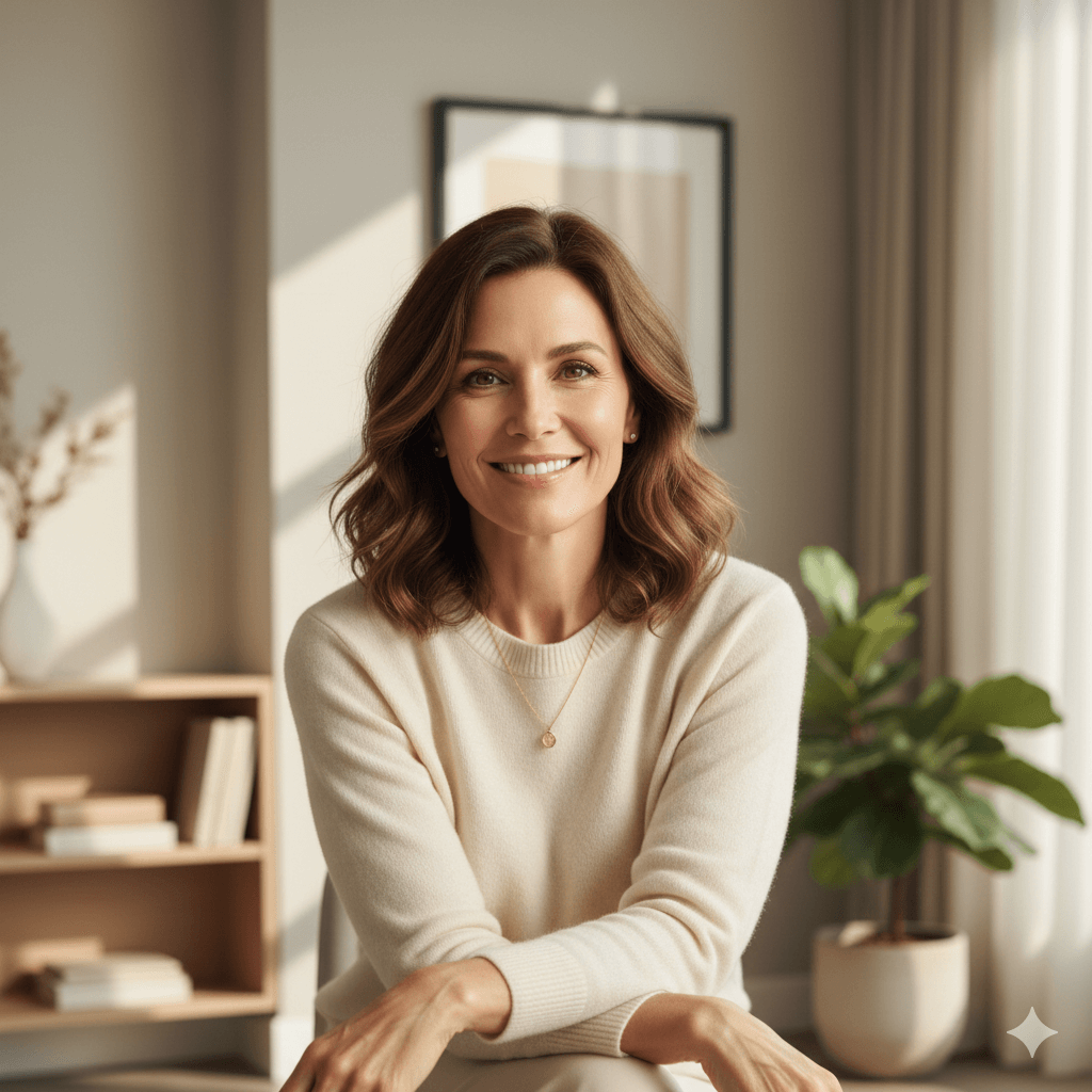 Confident woman smiling naturally